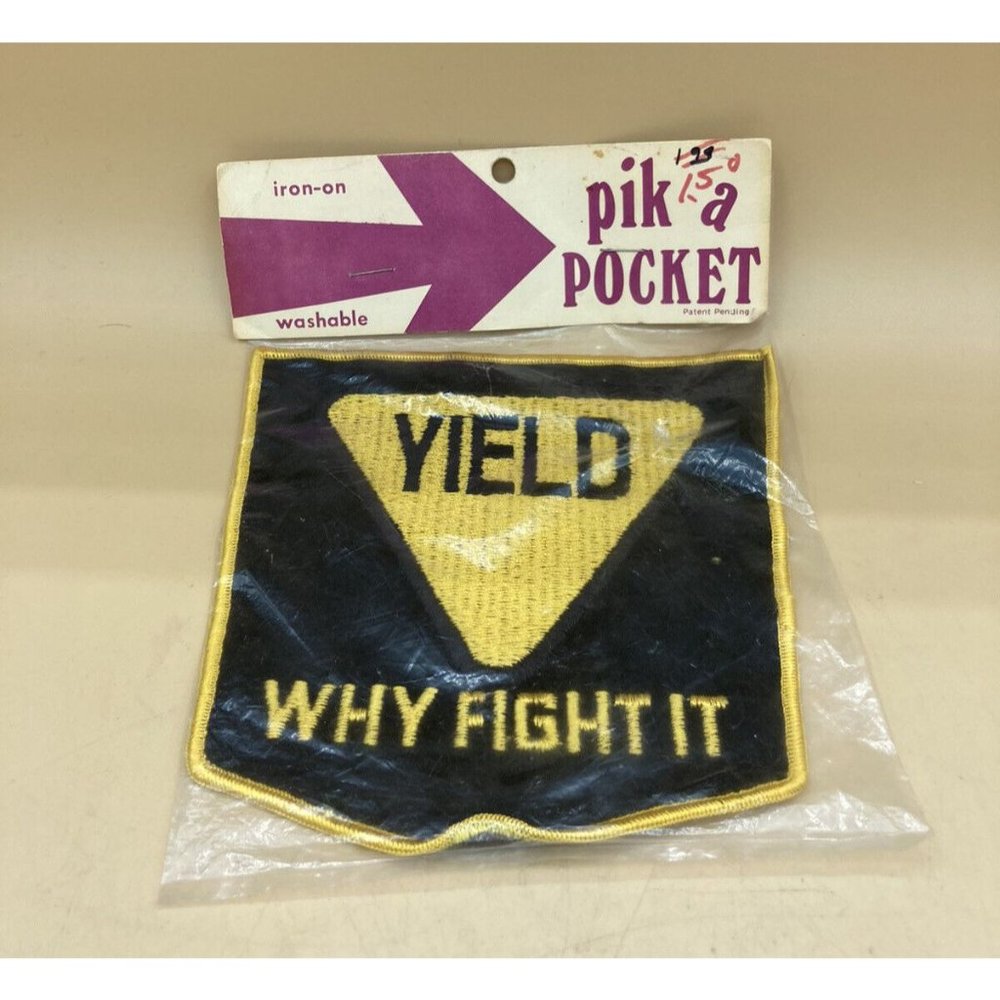 Iron-On Patch By Pik A Pocket Rayberg SupplyCo Hippie 6” Yield Why Fight It